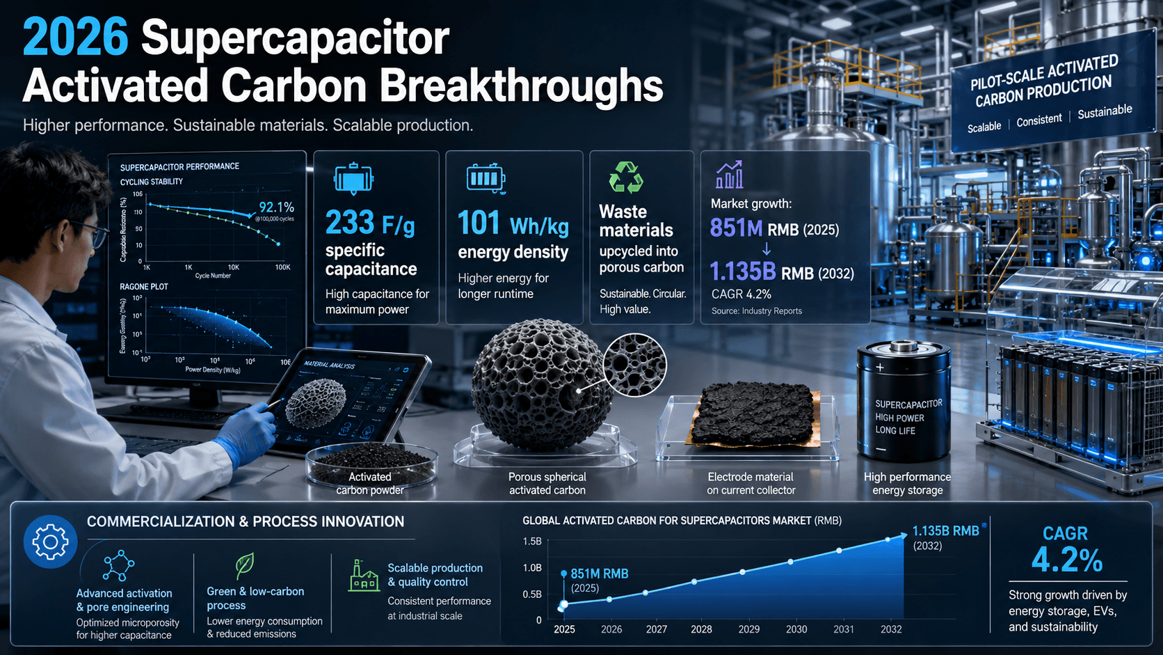 Supercapacitor Activated Carbon Breakthroughs – Powering the Green Energy Transition